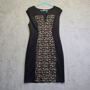 CB Established Dress Womens 8 Black‎ Bodycon Sleeveless Formal Cocktail Knee Len